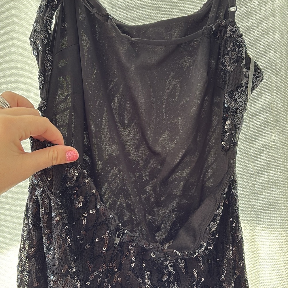 Elegant Black Sequin Dress